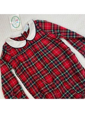 Grace and James Romper Size 3T Red Plaid Charles Bubble 1 Piece Snap Closure